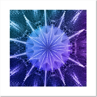 Ombre Purple Abstract Spiderweb Creepy Goth Print Posters and Art